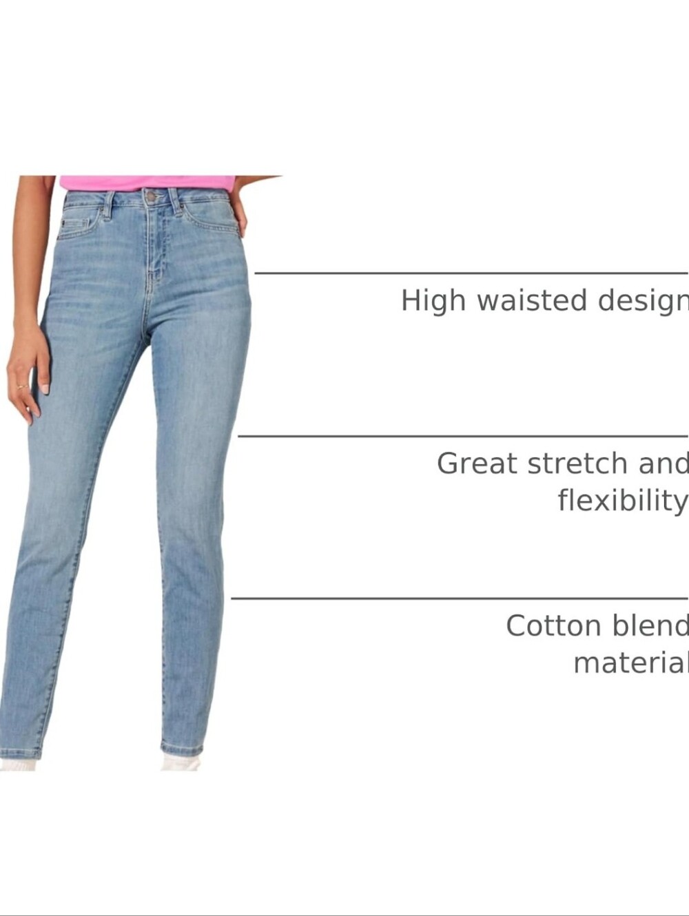 Amazon Essentials Light Blue Women's Slim Jeans, EUC - Picture 3 of 3